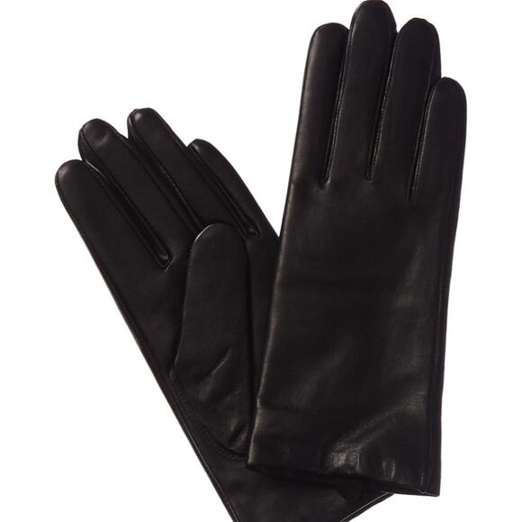 NWT Phenix Black Leather Cashmere Lined Gloves size Large in Gift Box - Picture 1 of 4